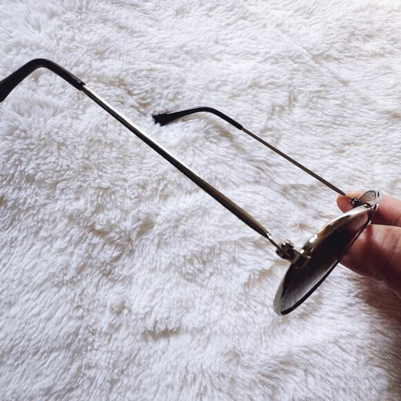 Carl Black w/ Silver Rims Aviator Sunglasses - Picture 4 of 11